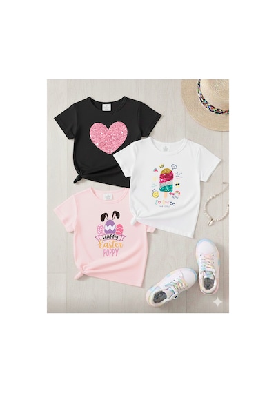 Stil-x Yeniz Sezon 3' Lü Takım Kız Çocuk Tshirt, Çok Renkli, %100 Pamuk Çok Renkli-y2 Stil-x Yeniz Sezon 3' Lü Takım Kız Çocuk Tshirt, Çok Renkli, %100 Pamuk Çok Renkli-y2