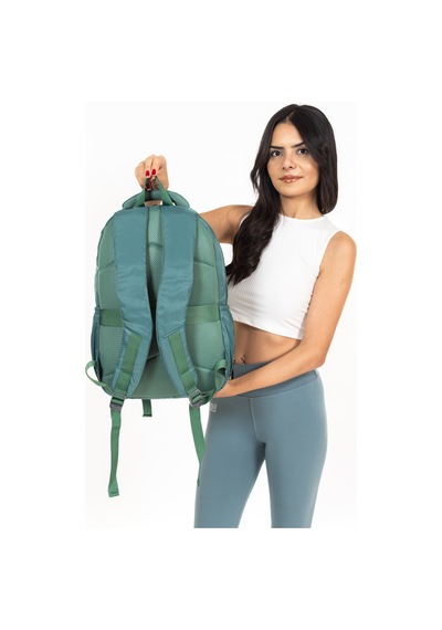 Şık Ve Fonksiyonel Çok Gözlü Sırt Çantası Unisex - Yeşil Yeşil