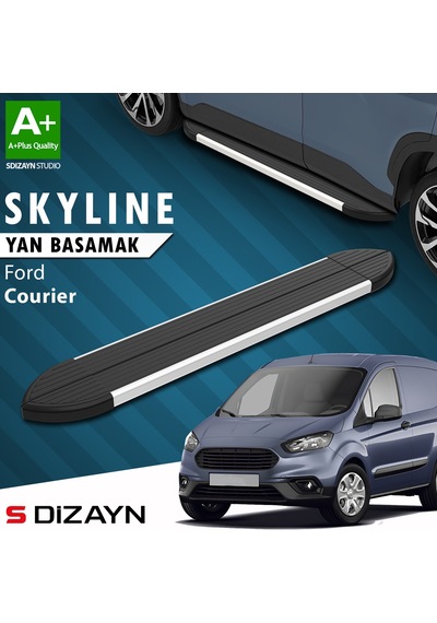 S-dizayn Ford Courier Skyline Aluminyum Yan Basamak 173 Cm 2014-2023 A+ Kalite