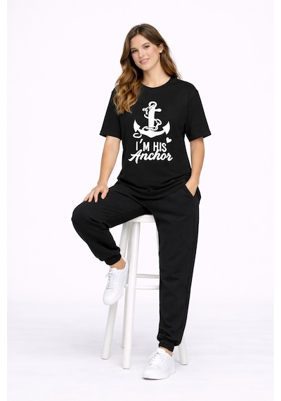Nevermınd Sevgili Kombini Oversize Çift Tişört Unisex Captain Anchor Baskılı Matching Model Captannvrmnd Siyah Siyah Nevermınd Sevgili Kombini Oversize Çift Tişört Unisex Captain Anchor Baskılı Matching Model Captannvrmnd Siyah Siyah