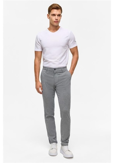 SÜVARİ Lacivert Slim Armürlü Pantolon Lacivert