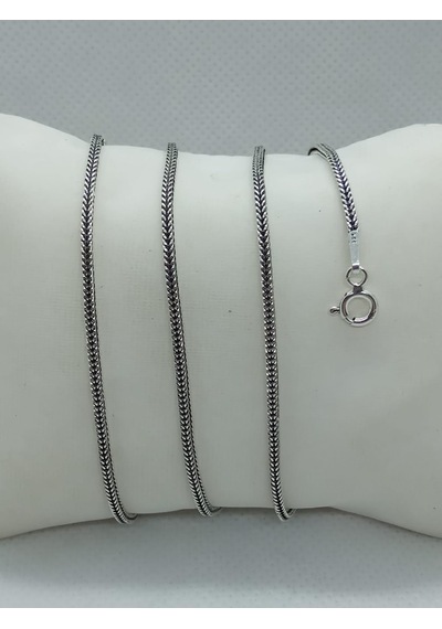 Tilki Kuyruğu Gümüş Erkek Kolye Zincir Ince Model 1.8Mm 55Cm (476069921)