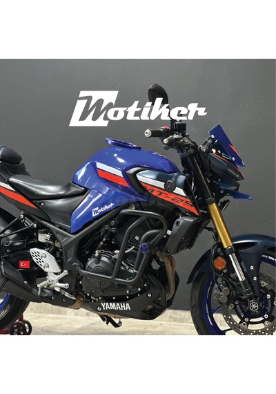Yamaha Mt-25 Neon Turuncu Ve Beyaz Sticker Modeli