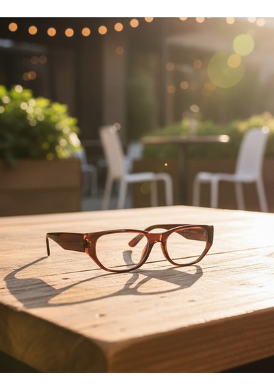 Bloom Mavi Işık Filtreli Gözlük Cateye Modern Trend Tasarım Camı Değiştirilebilir Kahverengi