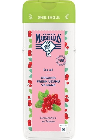 Le Petit Marseillais Organik Frenk Üzümü ve Nane Duş Jeli 400 ML