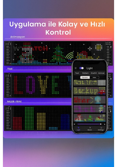 Süper Parlak Programlanabilir Led Matris Paneli Mağaza Otel130cm