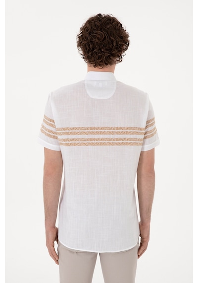 U.s. Polo Assn. Erkek Camel Gömlek Kısa Kollu 50305921-vr015 Camel