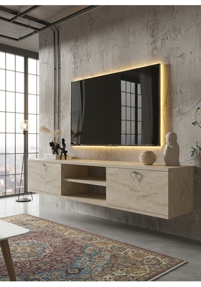 Resital Tv Ünitesi S1835-6 Traverten Traverten