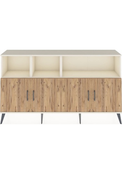 Arges Konsol 6 Raflı 4 Kapaklı 176x30x99 Aytaşı-çam/aytaşı Atlas Çam/aytası - Aytası