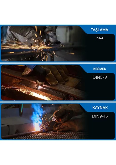 Solo Pro Ayarlı Güneş Enerjili Pilli Otomatik Kararan Baş Maskesi Siperlik Kartuşlu Kaynak Gözlüğü
