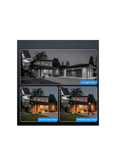 Elite 425 10mp Çift Lens 4g Solar Bataryalı Akıllı Kamera Aov Sürekli Kayıt İnsan Takibi 2 Yönlü Ses