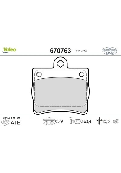 Mercedes 200e W124 Arka Fren Balatasi 1992-1993 Valeo 670763