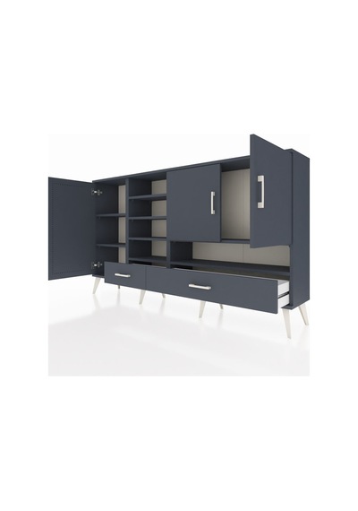 Arges Konsol 8 Raflı 2 Çekmeceli 3 Kapaklı 176x30x99 Antrasit-antrasit Antrasit - Antrasit Arges Konsol 8 Raflı 2 Çekmeceli 3 Kapaklı 176x30x99 Antrasit-antrasit Antrasit - Antrasit