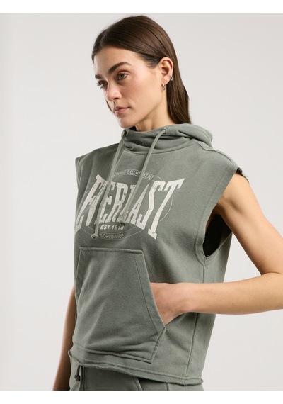 Everlast Authentic Boxing Wmn Oversize Haki Kadın Kolsuz Sweatshirt Haki