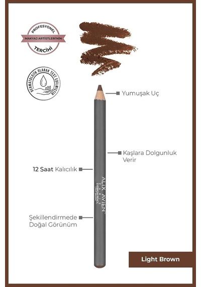 Kaş Kalemi Eyebrow Pencil Light Brown Çok Renkli