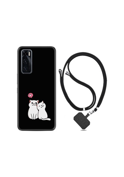 Vivo Y70 Kilif Boyun Askili Love Cats 1690 542922201