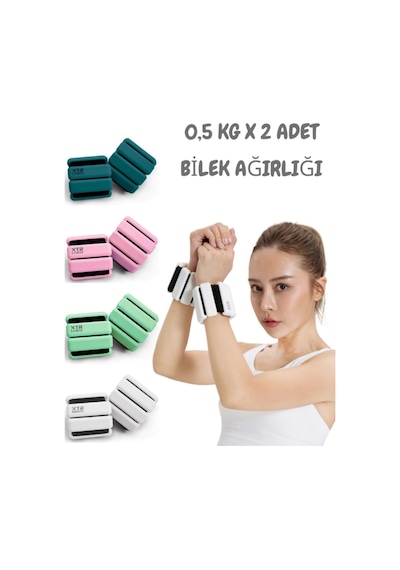 Pro Series El Ve Ayak Bilek Ağırlığı 500 Gr X 2 Adet Ayarlanabilir Pembe