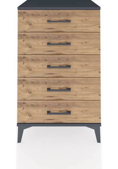 Hyperion Komodin 5 Çekmeceli 60x44x96 Antrasit-çam Antrasit