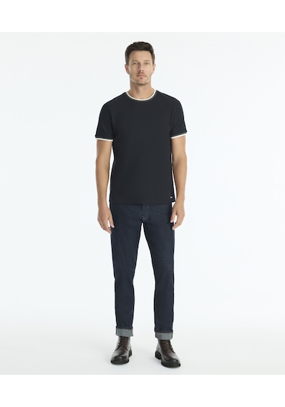 Yargıcı Regular Bisiklet Yaka Kısa Kol T-shirt 25kets9002x 001 SIYAH