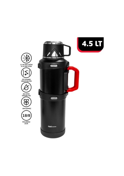 Rox Camping 4500 Kamp Termos 4.5 Lt Siyah