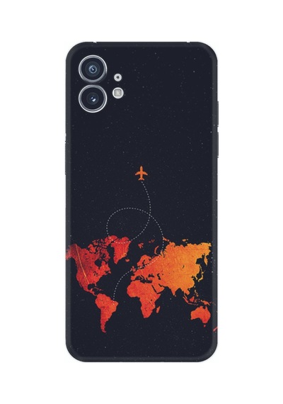 Nothing Phone 2 Kılıf Silikon Desen Özel Seri İz Bırakan Uçak 1778