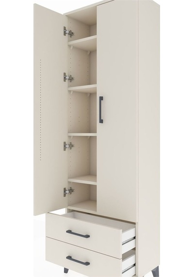 Arges Dolap 5 Raflı 2 Çekmeceli 2 Kapaklı 60x30x182 Aytaşı-ay... Aytaşı