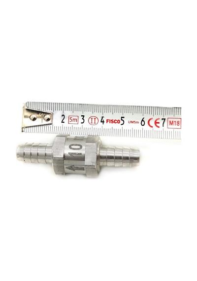 Mazot Benzin Yakıt Çekvalf 10mm ve 2 Adet Hortum Kelepçesi