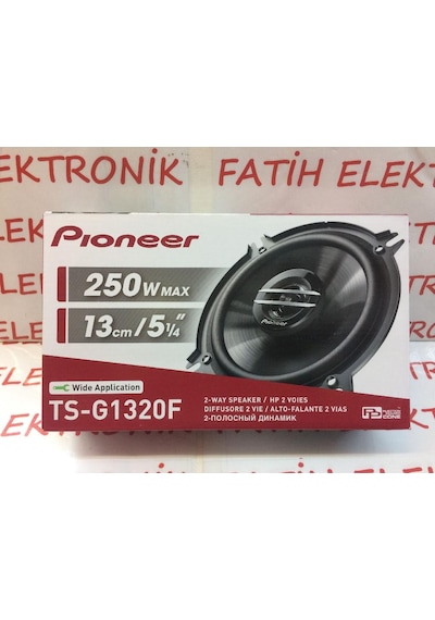 Pıoneer Ts-G1320F 13 Cm Hoparlör Tweeterli 250 Watt Maximum Power