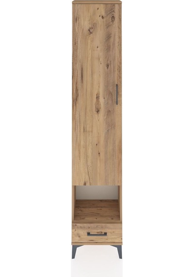 Arges Dolap 5 Raflı Tek Çekmeceli Tek Kapaklı 44x30x221 Çam-çam Çam