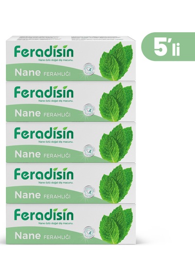 Gimdes Helal Sertifikalı Nane Ferahlığı Diş Macunu 5 Li Set