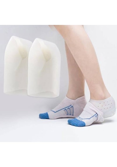 Boy Uzatıcı Topuk Yükseltici Silikon Unisex Topuk Çorabı Gizli Topuk
