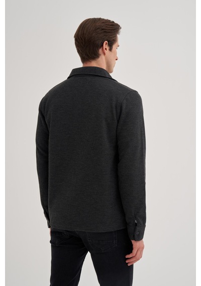 Cazador 5098 Erkek Sweatshirt Hırka Antrasit Melanj