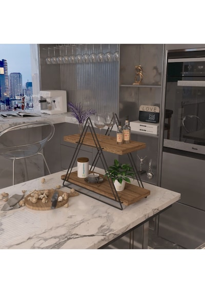 Corelle Kitchen Üçgen Masa Servis Rafı Dekoratif Mutfak Banyo Düzenleyici
