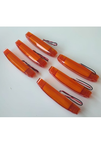 6 Adet Kalın Neon Led Lamba Turuncu 12-24 Volt