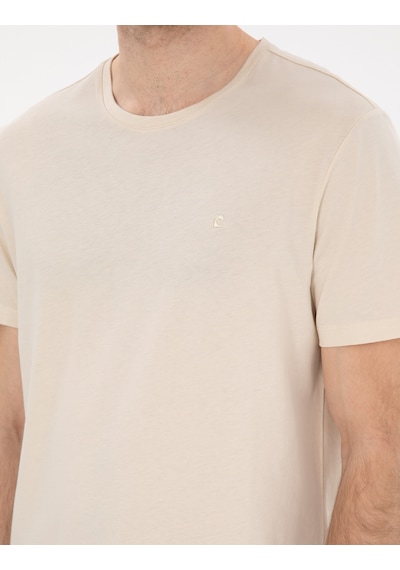 Pierre Cardin Erkek Bej Tişört Basic 50306980-vr011 Bej