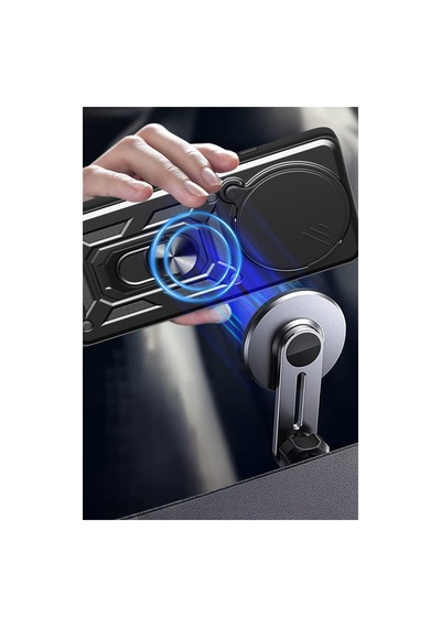 Xiaomi Redmi Note 14 Pro Plus Uyumlu Kılıf Pars Lens Yüzüklü Silikon - Kırmızı