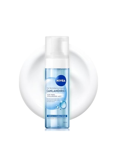 Canlandırıcı Yüz Temizleme Köpüğü 150ml, Derinlemesine Temizleme,karma Normal Cilt, Aloe Vera, Hyaluronik Asit,