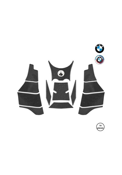 Bmw Gs1300 Adv 2025 İle Uyumlu Kaydırmaz 6d Karbon 14 Parça Tank Pad Seti Gc64 KARBON