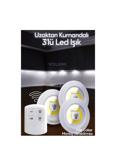 Aksu Volemi Led Işık Uzaktan Kumandalı Kontrol Set Of 3 V-3+1 .