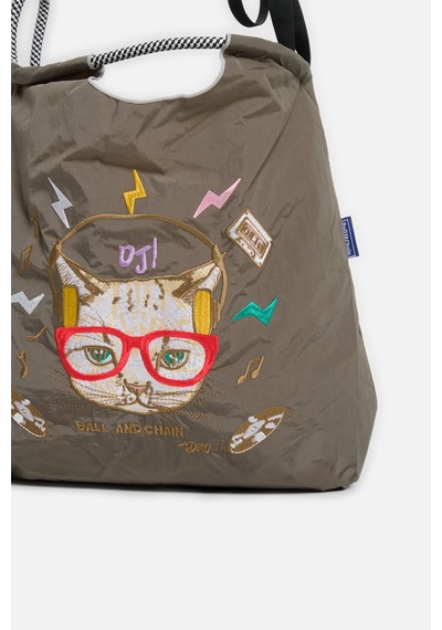 K&s Orta Boy Desenli Tote Çanta Bej
