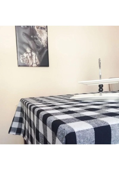 Lexroo Denizli Çeyiz Çok Amaçlı Piknik Masa Örtüsü Sofra Bezi Siyah 150x150