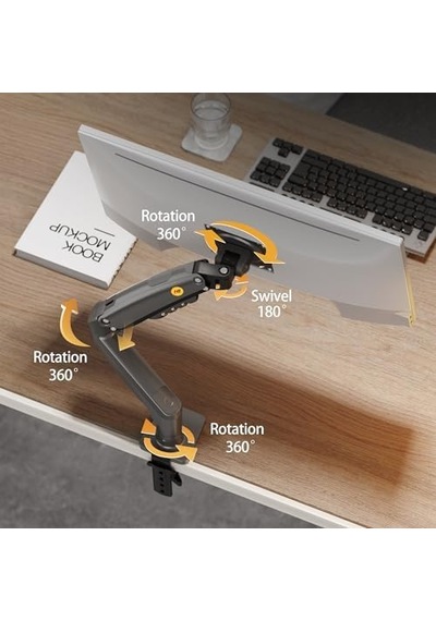 North Bayou Nb F80 17-32" Lcd/led Monitor Mount Ergonomic Gas Spring Desk Mount 2-9 Kg A.Ağaç