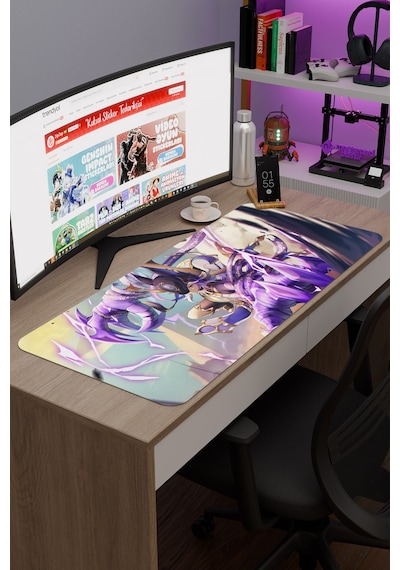 Cyno Genshin Impact Anime Gacha V5 - 90x40 Xxl Gaming Mouse Pad Fare Altlığı