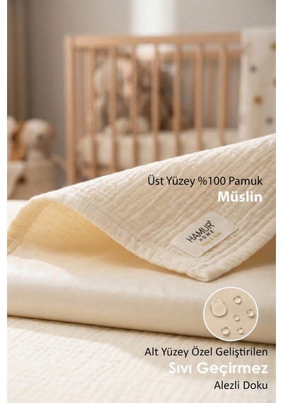 Müslin %100 Pamuk Emici Sıvı Geçirmez Bebek Çocuk Banyo Klozet Lazımlık Tuvalet Eğitim Pedi
