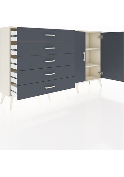 Arges Konsol 2 Raflı 5 Çekmeceli 2 Kapaklı 176x30x99 Aytaşı-antrasit Antrasıt/antrasıt - Aytası Arges Konsol 2 Raflı 5 Çekmeceli 2 Kapaklı 176x30x99 Aytaşı-antrasit Antrasıt/antrasıt - Aytası