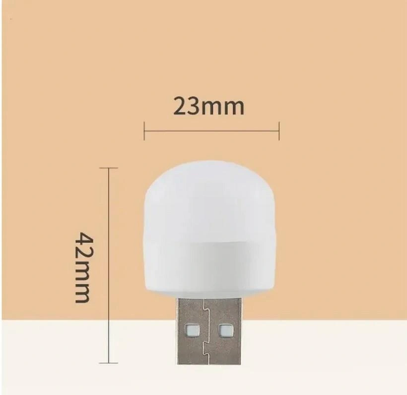 Zhltools Mini Taşınabilir Usb Led Lamba 5v 1.2w Oto Usb Lamba 1 Adet Beyaz