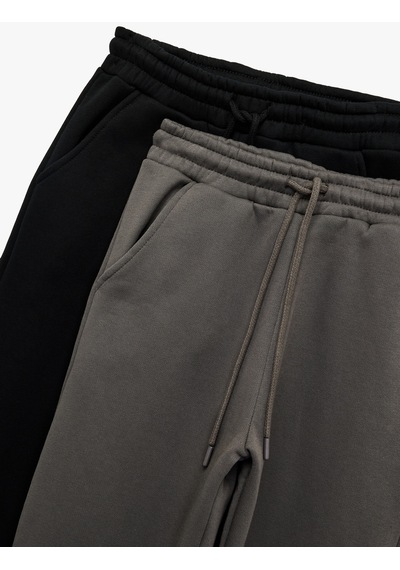 Koton Rahat Kalıp Pamuklu Beli Bağcıklı 2'li Jogger Eşofman Altı Seti Multıcolor 6wal40050ık Mavi Koton Rahat Kalıp Pamuklu Beli Bağcıklı 2'li Jogger Eşofman Altı Seti Multıcolor 6wal40050ık Mavi