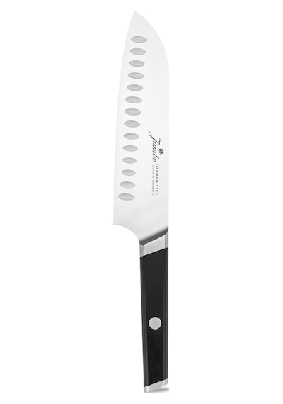 Jumbo Katana Standlı 6 Parça Siyah Bıçak Seti Şeffaf