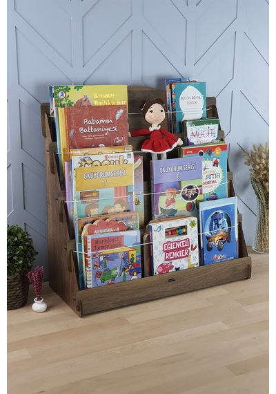 Lucky Montessori Ahşap Çocuk Odası 4 Raflı Kitaplık Ceviz - 271488171 Ceviz Lucky Montessori Ahşap Çocuk Odası 4 Raflı Kitaplık Ceviz - 271488171 Ceviz