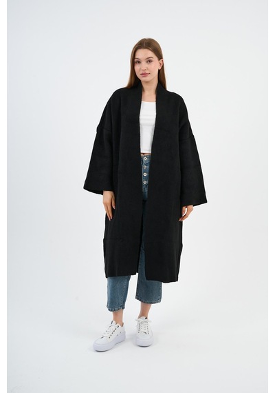 Alexander Gardi Kadın Oversize Uzun Triko Hırka A91828-s Siyah